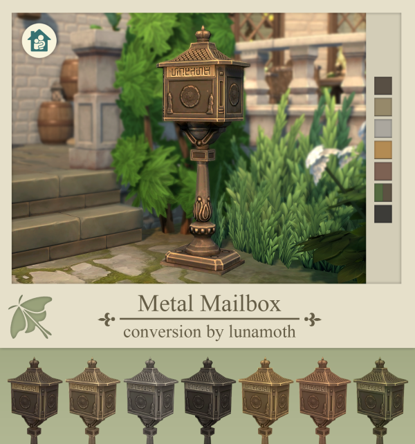 Mix Metal Mailbox by simsfinds - The Sims 4 Custom Content