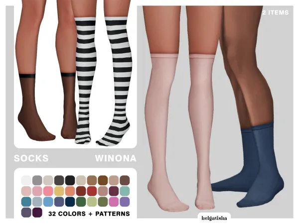 Mix Socks Winona by simsfinds - The Sims 4 Custom Content
