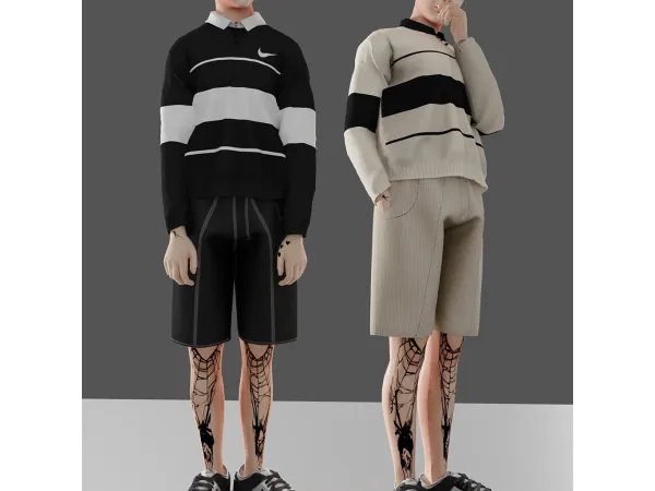 Alpha DRAWUPON NIKE OUTFIT - The Sims 4 Custom Content