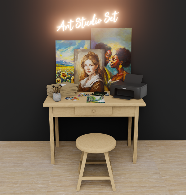 Alpha Art Studio Set by simmerkatex - The Sims 4 Custom Content