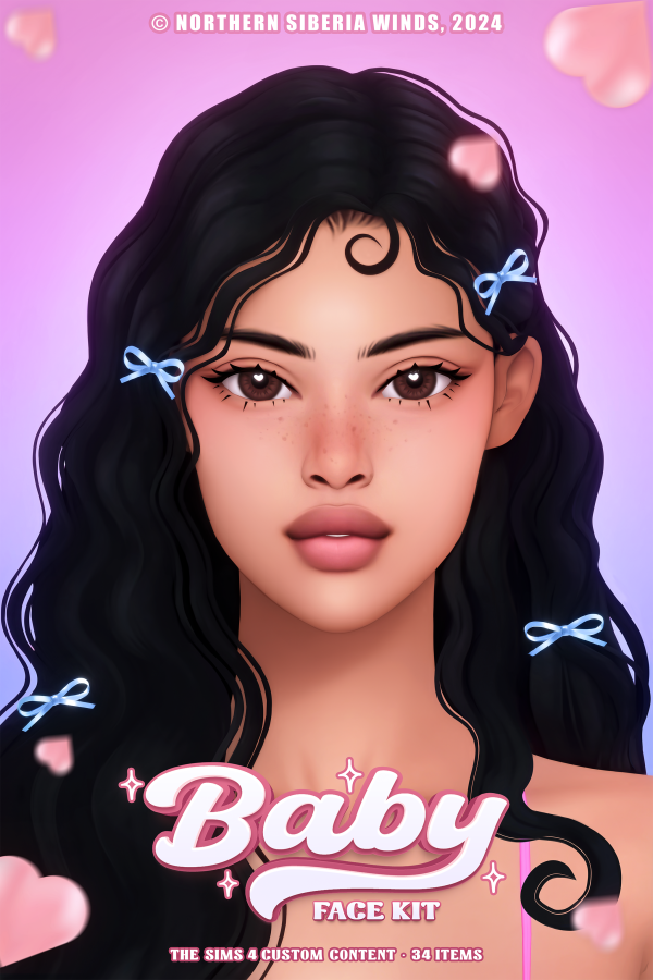 Mix BABY FACE KIT by simsfinds - The Sims 4 Custom Content