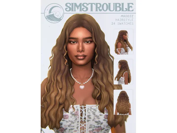 Maggie Hairstyle (4 Versions) by simstrouble updated
