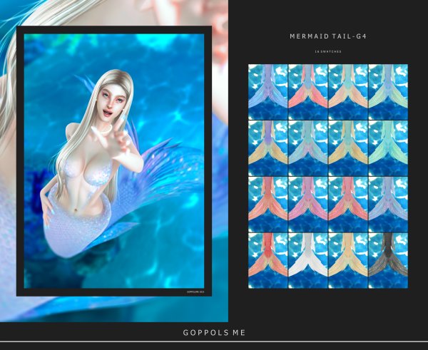 Mix GPME GOLD Mermaid Tail G4 by simsfinds - The Sims 4 Custom Content