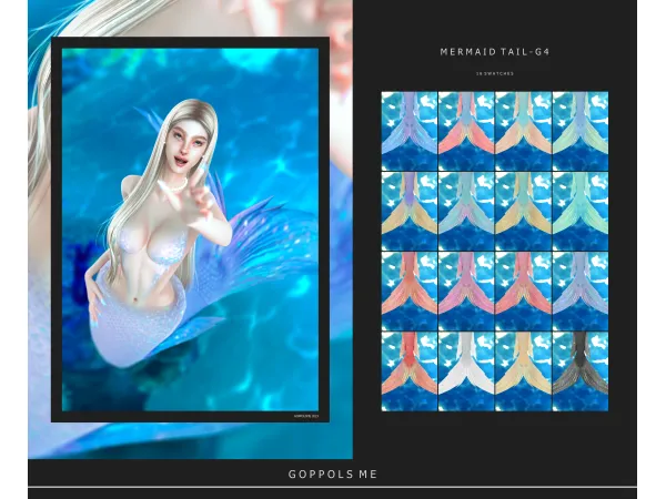 Mix GPME GOLD Mermaid Tail G4 by goppolsme - The Sims 4 Custom Content