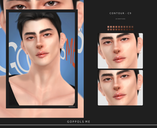 Alpha GPME GOLD Face Contour C9 by simsfinds - The Sims 4 Custom Content