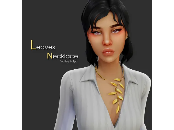 Mix ( ) Leaves Neckalce by HelenaVtulya - The Sims 4 Custom Content