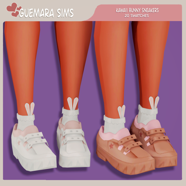 Alpha Kawaii Bunny Sneakers (Public now!) by simsfinds - The Sims 4 custom content