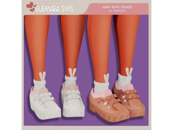 Alpha Kawaii Bunny Sneakers (Public now!) by guemarasims - The Sims 4 custom content