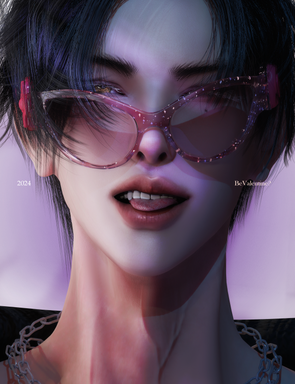 Alpha Gummy Glasses by simsfinds - The Sims 4 Custom Content