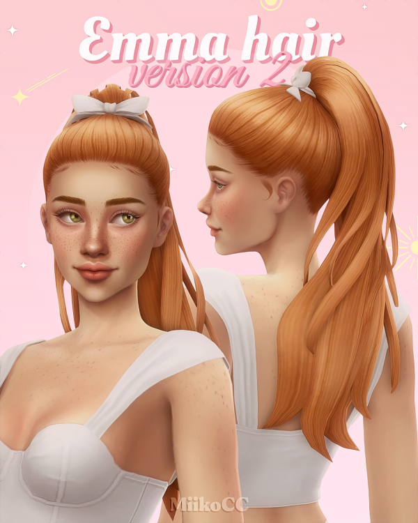 Maxis Match Emma hair version 2 by simsfinds - The Sims 4 Custom Content