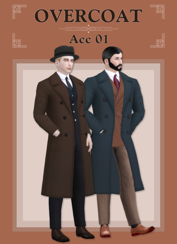 Mix [Lonelyboy] Overcoat Acc 01 by simsfinds - The Sims 4 Custom Content