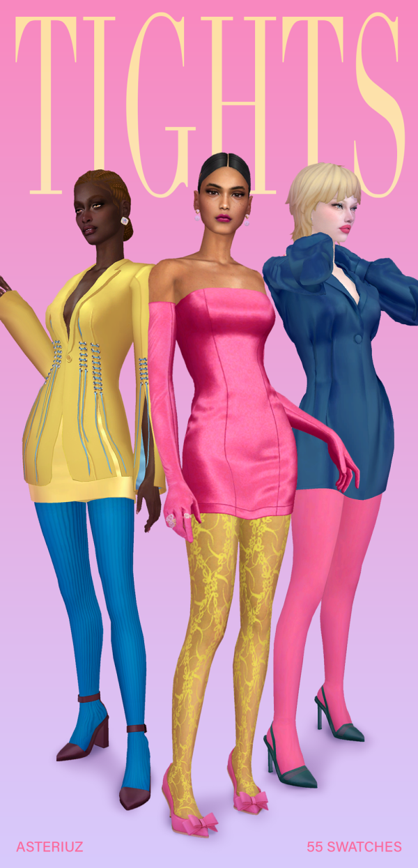 Mix Colorful Tights Mini Pack by simsfinds - The Sims 4 Custom Content