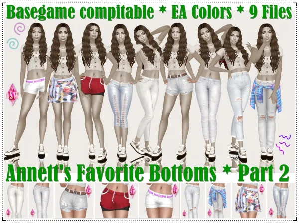 Maxis Match Annett's Favorite Bottoms Part 2 by simsfinds - The Sims 4 Custom Content