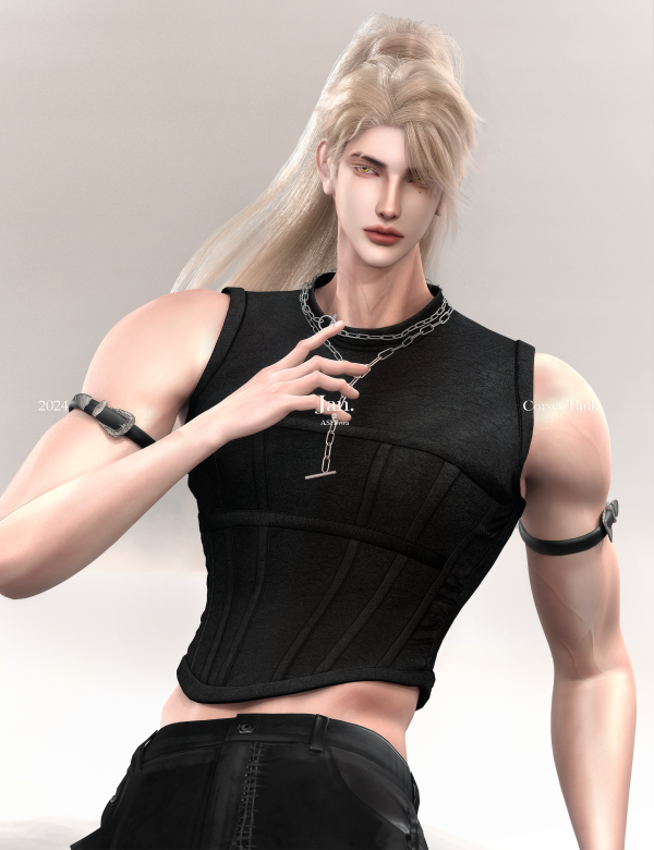 Alpha 2024 Jan007 (sims4) Corset Tank top by simsfinds - The Sims 4 Custom Content