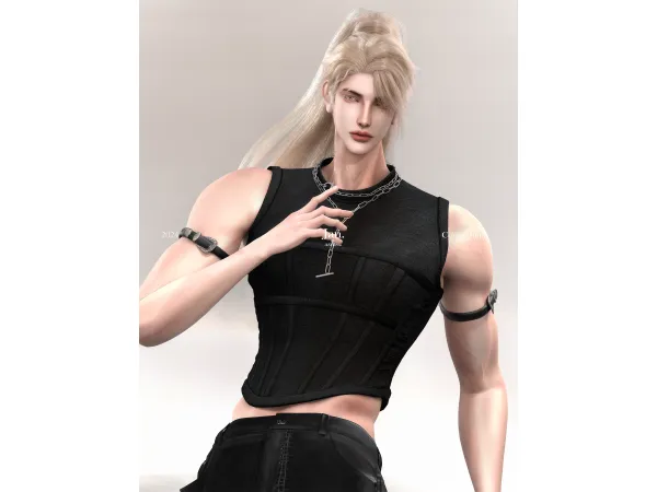 Alpha 2024 Jan007 (sims4) Corset Tank top by ashwwa - The Sims 4 Custom Content