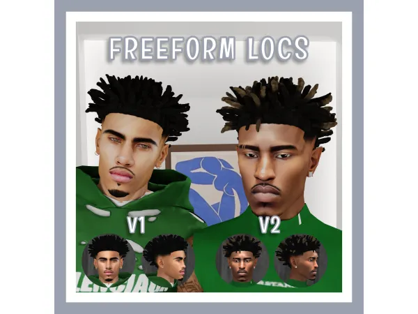 Alpha FREEFORM LOCS by khadijah551 - The Sims 4 Custom Content