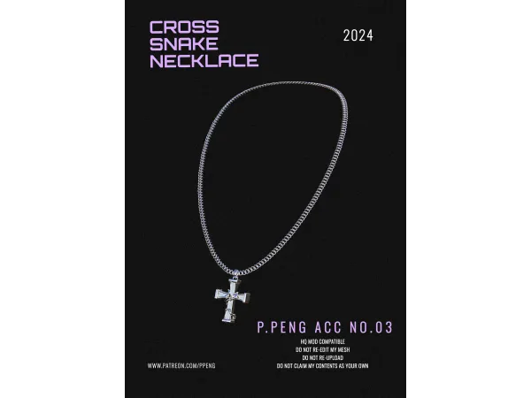 [SIMS4/TS4] P.PENG ACC NO.3 CROSS SNAKE by ppeng