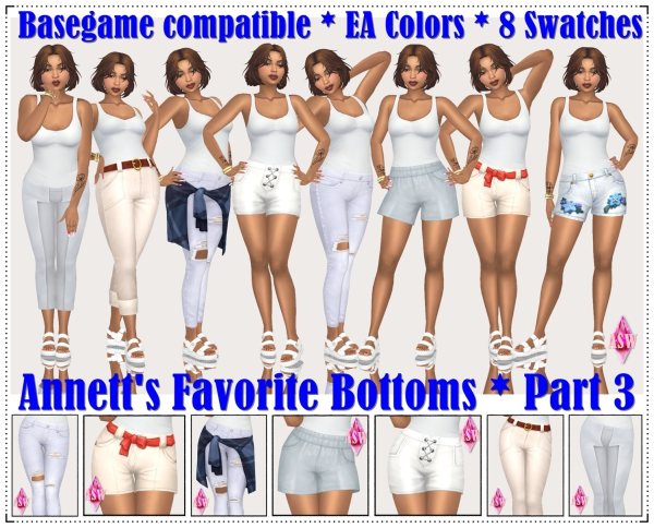 Maxis Match Annett's Favorite Bottoms Part 3 by simsfinds - The Sims 4 Custom Content