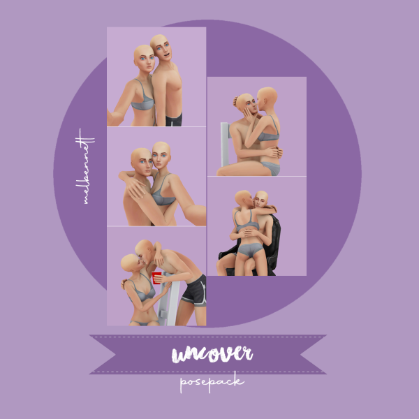 Mix Uncover Posepack by melbennett - The Sims 4 Custom Content