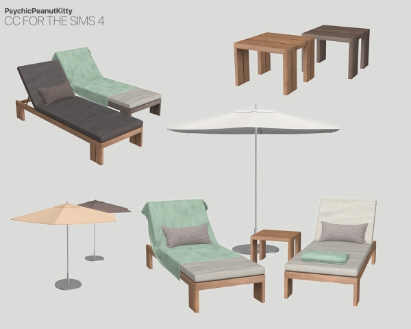 Alpha July Poolside by psychicpeanutkitty - The Sims 4 Custom Content