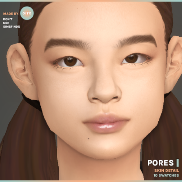 Mix PORES skin pores for more realistic looks by simsfinds - The Sims 4 Custom Content