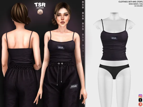 Alpha CLOTHES SET 445 BD1188 BD1189 by simsfinds - The Sims 4 Custom Content