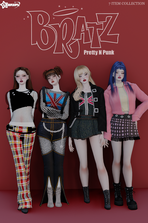 Alpha ZPT BRATZ (Pretty N' Punk) 7 Items by simsfinds - The Sims 4 Custom Content