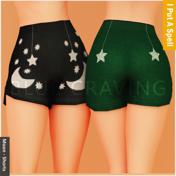 Mix Blue Craving Moon Shorts by bluecraving - The Sims 4 Custom Content