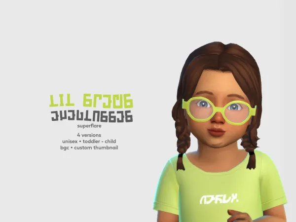 Maxis Match Lil' Specs Glasses by superflarecc - The Sims 4 Custom Content