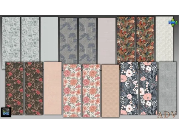 Mix Wallpapers by artedellavita_mabra - The Sims 4 Custom Content