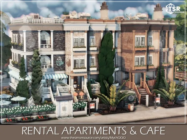 Maxis Match Rental Apartments Cafe (No ) - The Sims 4 Custom Content