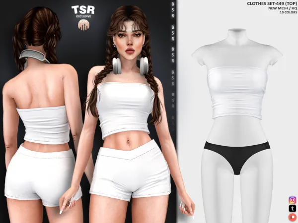 Alpha CLOTHES SET 449 BD1196 BD1197 by simsfinds - The Sims 4 Custom Content