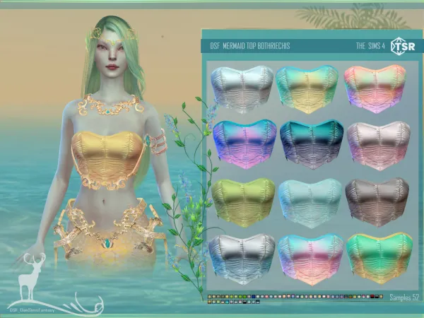 Alpha Outfits for mermaids by simsfinds - The Sims 4 Custom Content