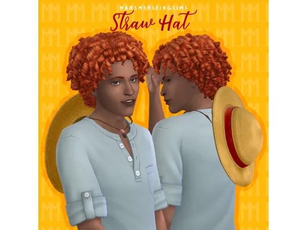 Maxis Match Straw Hat ver2 (Free) by marsmerizingsims - The Sims 4 Custom Content