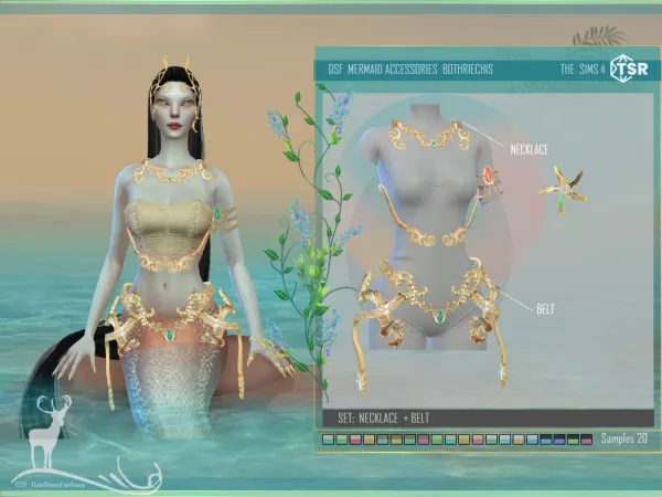 Alpha MERMAID ACCESSORIES BOTHRIECHIS by simsfinds - The Sims 4 Custom Content