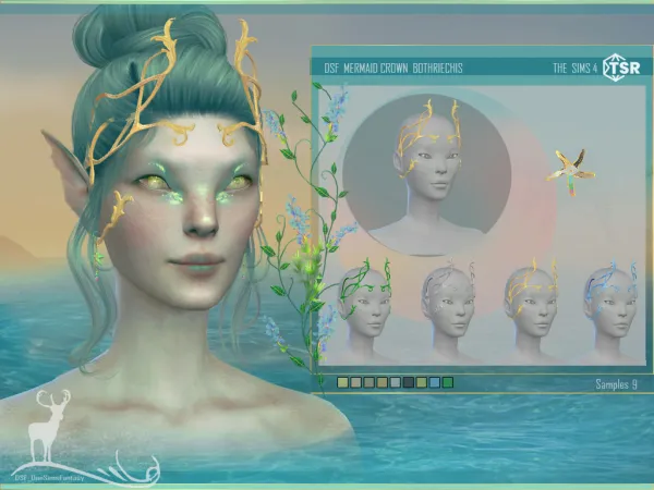 Alpha MERMAID CROWN BOTHRIECHIS by simsfinds - The Sims 4 Custom Content
