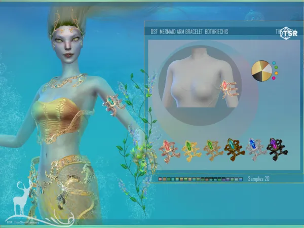 Alpha MERMAID ARM BRACELET BOTHRIECHIS by simsfinds - The Sims 4 Custom Content
