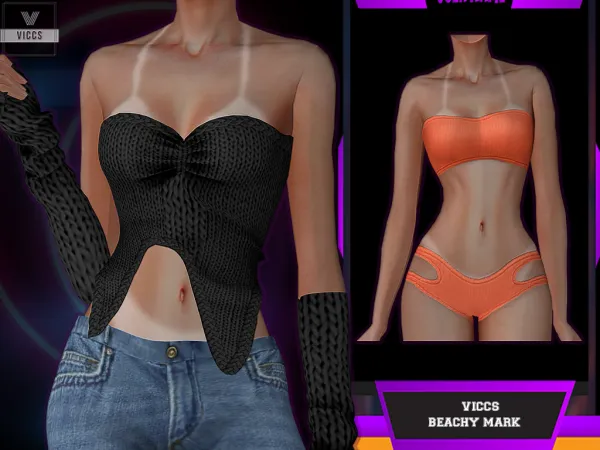 Alpha VICCS_BEACHY MARK (TEEN ELDER) by viccs - The Sims 4 Custom Content