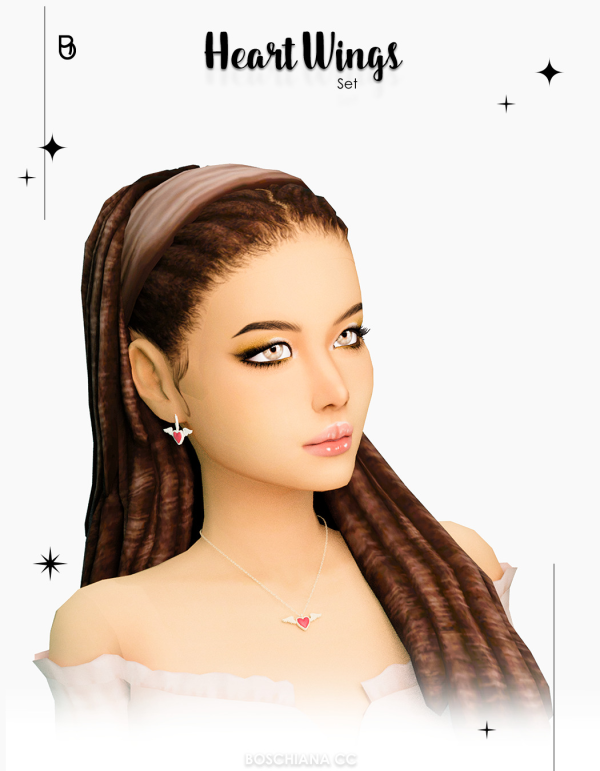 Alpha HEART WINGS SET by simsfinds - The Sims 4 Custom Content