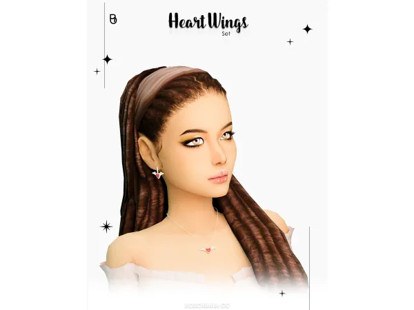 Alpha HEART WINGS SET - The Sims 4 Custom Content