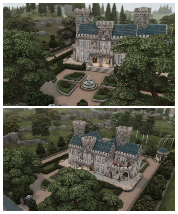 Mix Greystone Estate by simsfinds - The Sims 4 Custom Content