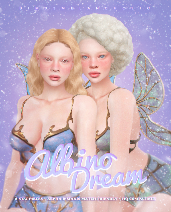 Mix ALBINO DREAM Set Of Genetics by simsfinds - The Sims 4 Custom Content