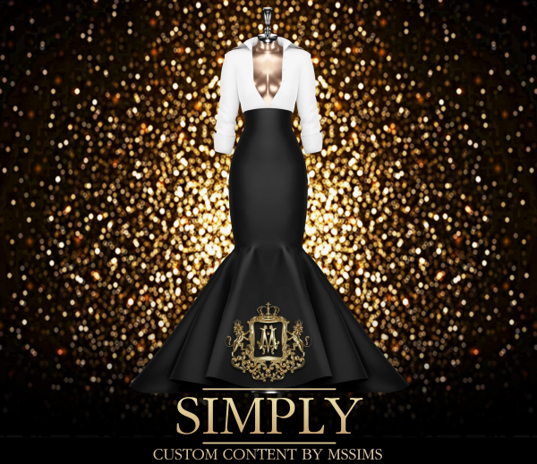 Alpha SIMPLY GOWN by simsfinds - The Sims 4 Custom Content