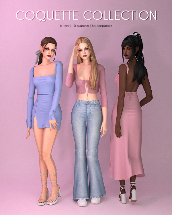 Mix coquette collection complete by luxysims - The Sims 4 Custom Content