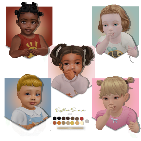 Maxis Match Infant Hair Conversions part 2 by simsfinds - The Sims 4 Custom Content