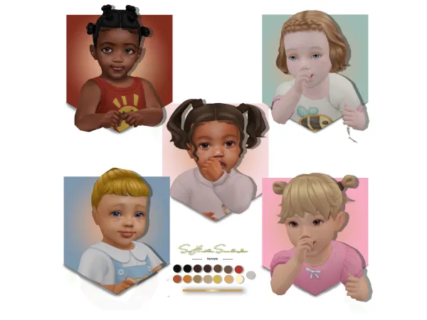 Infant Hair Conversions part 2 by sehablasimlish