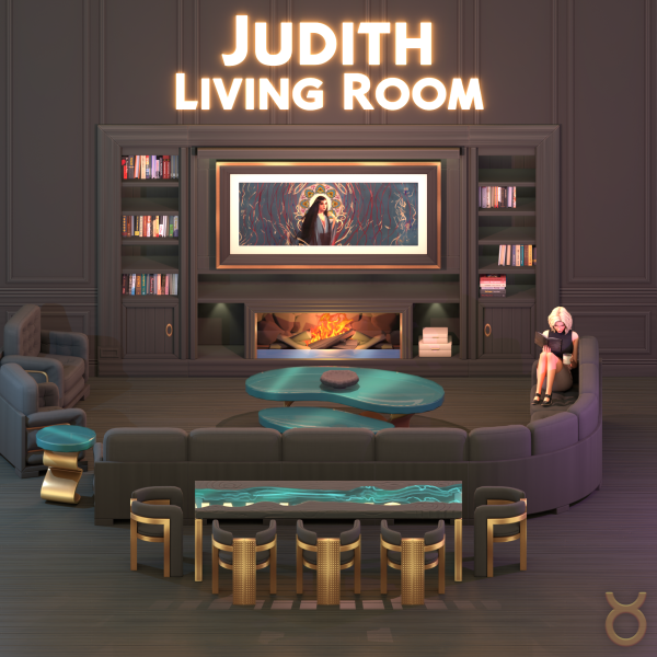 Maxis Match Judith Living Room by simsfinds - The Sims 4 Custom Content