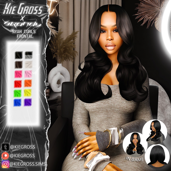 Alpha Kiegross X Branndysims Nyah Hair by simsfinds - The Sims 4 Custom Content