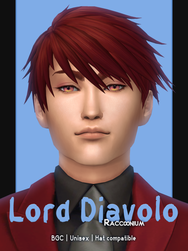 Maxis Match Lord Diavolo hair by simsfinds - The Sims 4 Custom Content
