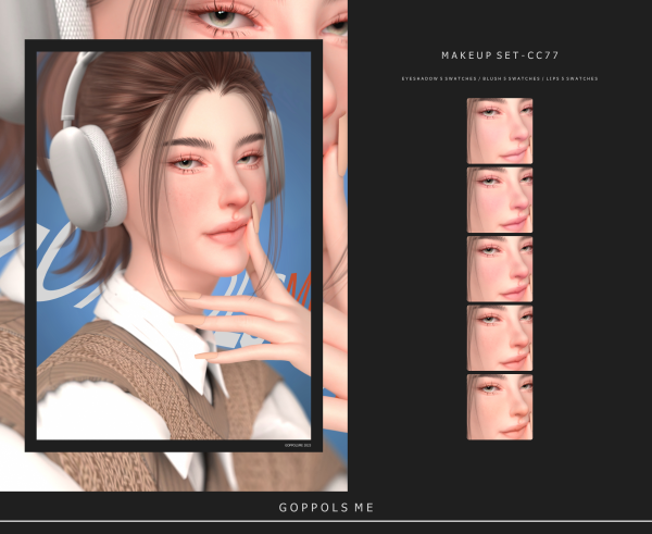 Alpha GPME GOLD MAKEUP SET CC77 by simsfinds - The Sims 4 Custom Content